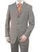 Mid Gray 3 Button Real premier quality italian fabric Super 150's Wool Italian Men's Three Buttons Style suit - mensusa