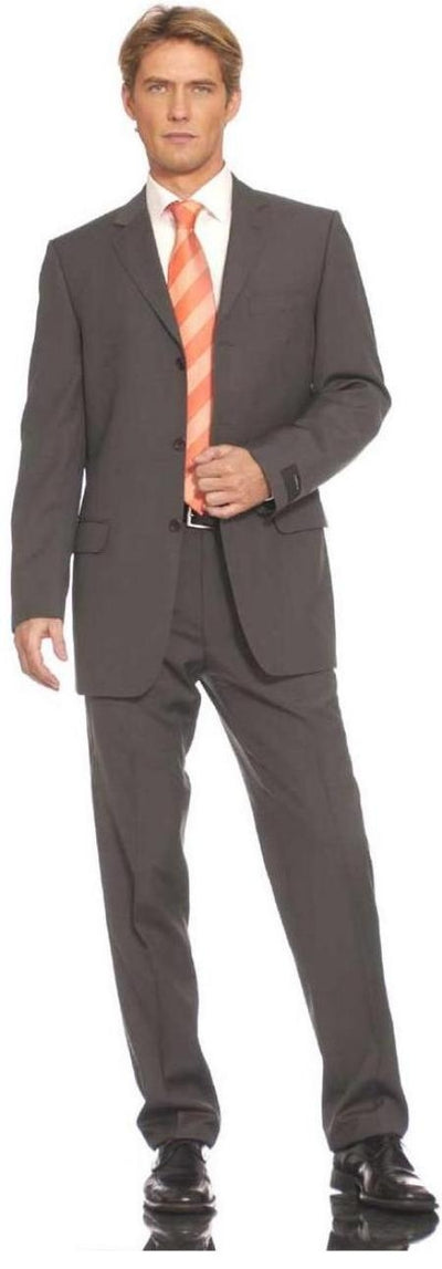 Mid Gray Super 120's Available in 2 or 3 Buttons Style Regular Classic Cut - mensusa