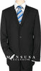 Mix and Match Suits Elegant Solid Black Quality Suit Separates, Total Comfort Any Size Jacket&Any Size Pants mensusa