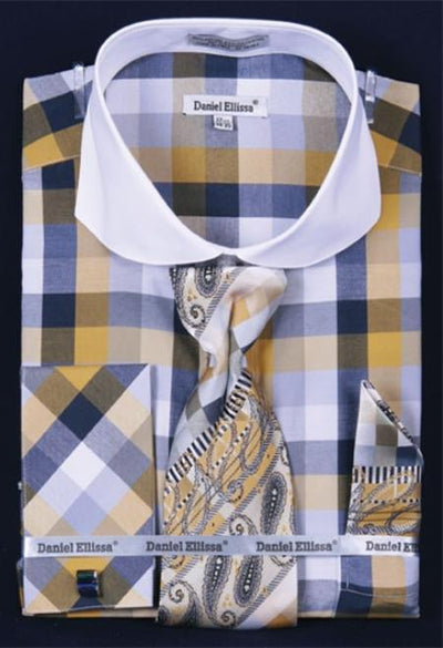 Mens Windowpane Dress Shirt