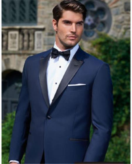 Men's Evening Peak Dark Navy 1-Button Tuxedo