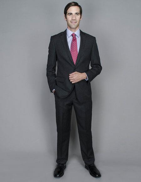 Giorgio Fiorelli Suit Men's Stripe Inexpensive Affordable Discounted Blend Authentic Giorgio Fiorelli Brand suits