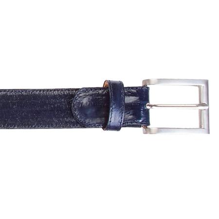 Navy Genuine Eel Belt mensusa