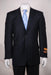 Navy Tone on Tone Modern Fit Suits 2 Button Vented without pleat flat front Pants - Dark Blue Suit Color mensusa