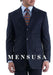 Notch Lapel Side Vented 3 buttons Rich Dark Navy Pinstripe Super 140's Wool premier quality italian fabric suit mensusa