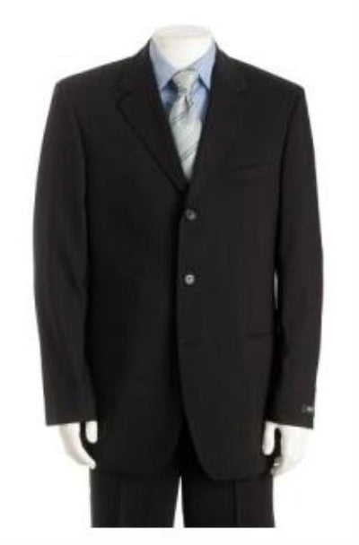 Notch Lapel Side Vented Simple & Classy Solid Black Super 150'S Wool & Back Side Vented Available In 2 Or 3 Buttons Style Regular Classic Cut - mensusa