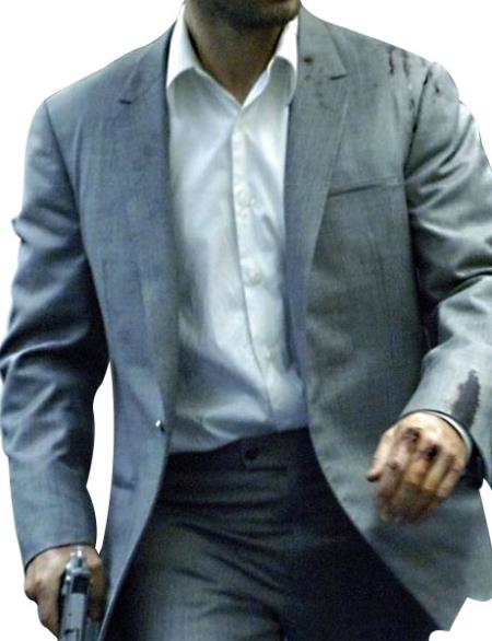 Men's 1 Button Gray Suit