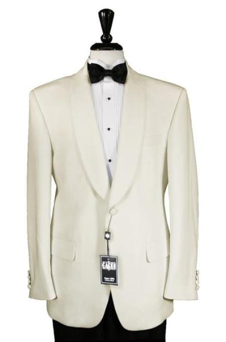 Men's Ivory Dinner Jacket Shawl Collar Formal Wear  One Button