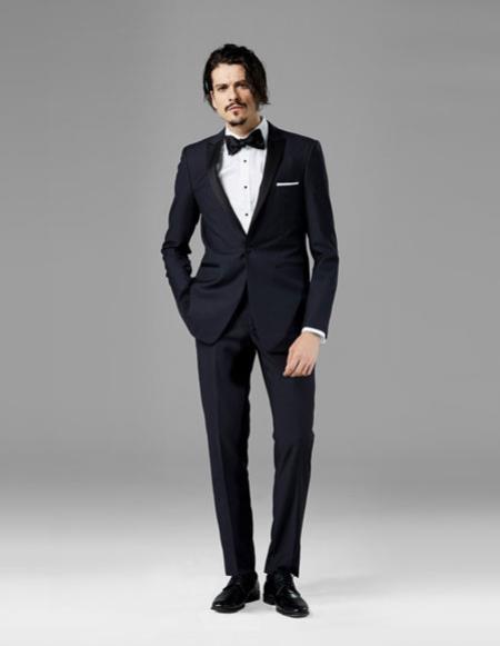 Men's Midnight Blue best Suit buy one get one suits free Suit