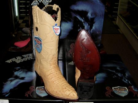 Wild West Oryx Tan ~ Beige Genuine Crocodile ~ World Best Alligator ~ Gator Skin Western Cowboy Dres