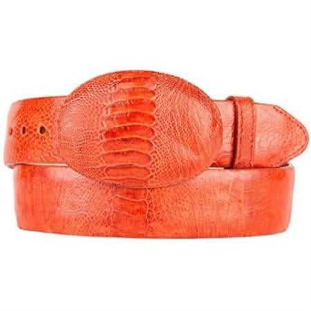 Cinto De Avestruz - Cinto Vaquero Western Style Belt Original Ostrich Leg Skin Cognac