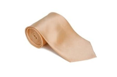 Peach 100% Silk Solid Necktie With Handkerchief Buy 10 of same color Tie For $25 Each-Men's Neck Ties - Mens Dress Tie - Trendy Mens Ties mensusa
