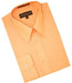 Peach Cotton Blend Convertible Cuffs Men's Dress Shirt mensusa