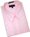 Pink Cotton Blend Convertible Cuffs Men's Dress Shirt mensusa