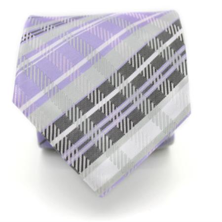 Purple Neck Tie and Handkerchief Set - Men's Neck Ties - Mens Dress Tie - Trendy Mens Ties