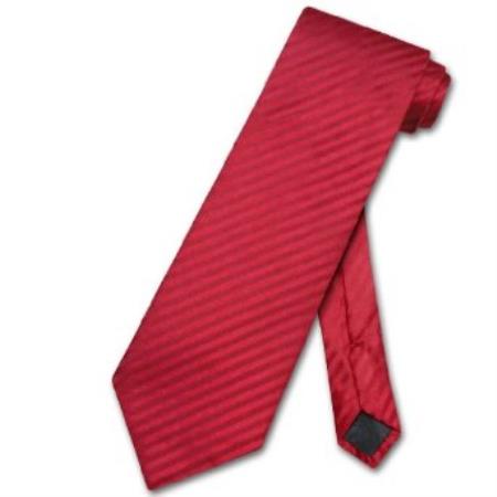 Red Vertical Stripes Design Men's Neck Tie - Men's Neck Ties - Mens Dress Tie - Trendy Mens Ties