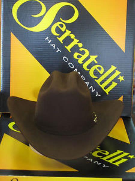 Tejana Serratelli Designer 100x El Comandant Platinum 3 1/2 Brim Western Cowboy Hat