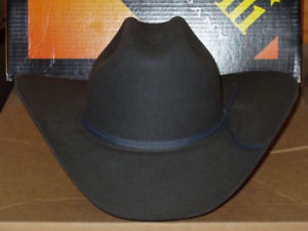 BEAVER Dark Gray 5x Entre ~ Western Cowboy Tejana Serratelli Designer Hat