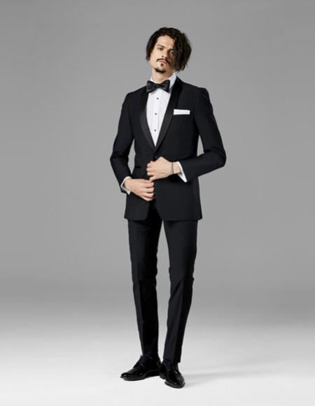 Men's Black best Suit buy one get one suits free Suit