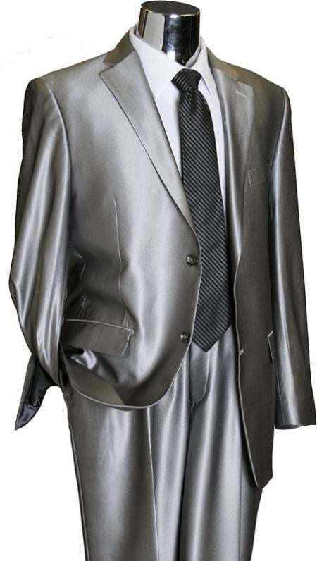 Gianni Gray Super 120's Cheap Priced Business Suits Clearance Sale Available in 2 or Three ~ 3 Buttons Style Regular Classic Cut main image 1