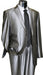 Shiny 2 Button Silver Grey ~ Gray Flashy Sharkskin Men's Cheap Priced Business Suits Clearance Sale mensusa