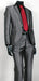 Shiny Sharkskin Charcoal Gray 2 Button Style Jacket Flat Front Pants New Style - Color: Dark Grey Suit mensusa