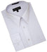 Silver Grey Cotton Blend Convertible Cuffs Men's Dress Shirt mensusa