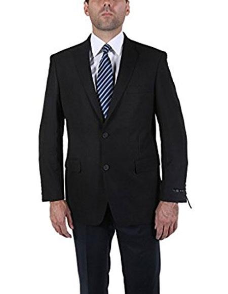 Men’s Black Two-Button Suit 