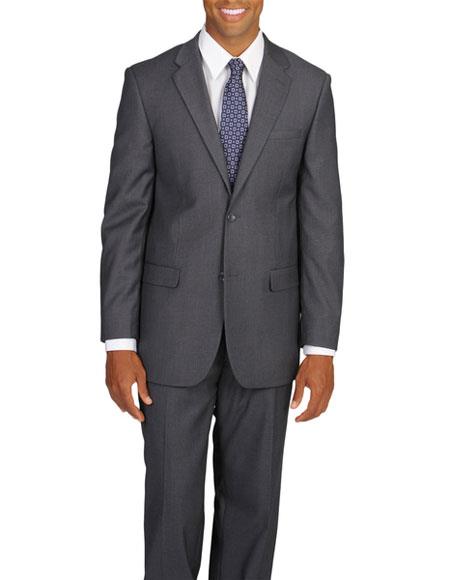 Brand: Caravelli Collezione Suit - Caravelli Suit - Caravelli italy Caravelli Men's 2 Button Grey Vested Double Vent Suit