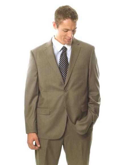 Brand: Caravelli Collezione Suit - Caravelli Suit - Caravelli italy Caravelli Men's Classic Fit Light Brown 2 Button Suit