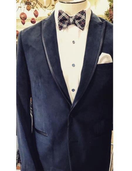 Fancy Tuxedo velour Blazer Jacket ~ Velvet Trim Wedding ~ Prom 2026 For Men