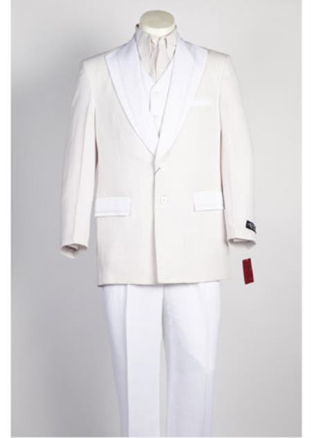Men's 2 Piece All White Suit For Men