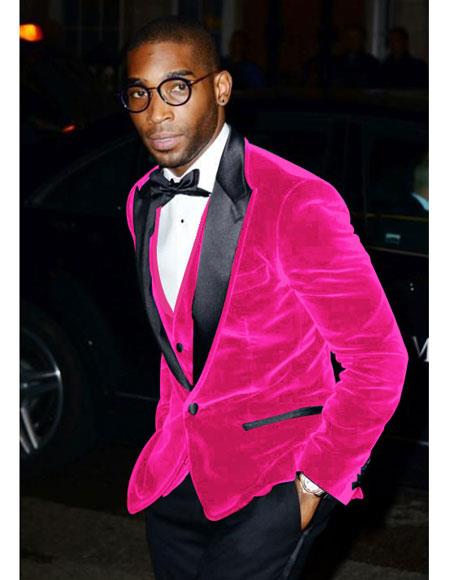 Fuchsia Wedding Prom 2026 Best Fashio Suits Men's blazer