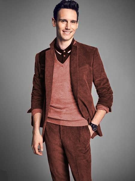 Men's Rust CORDUROY SUIT ( Blazer Sportcoat + Slacks)