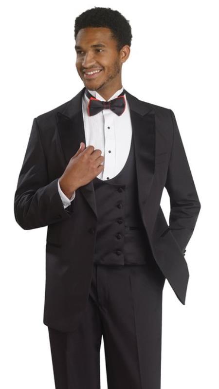 Buy & Dont Pay Tuxedo Rental New Men's Two Button Black Tuxedo Suit Cheap Priced Suits For Men main image 0