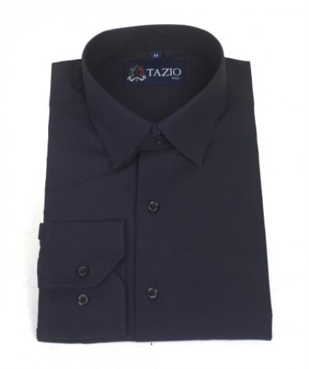 Affordable Clearance Cheap Mens Dress Shirt Sale Online Trendy - Black Combinations  Tie Set Men's Dress Shirt main image 1
