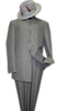 Solid Color Gray ~ Grey Mandarin Collar 2PC Men's Suit Banded No Collar Style mensusa