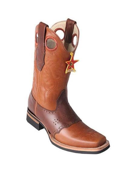 Men's Honey and Brown Los Altos Boots Square Toe Dress Cowboy Boot Cheap Priced For Sale Online
