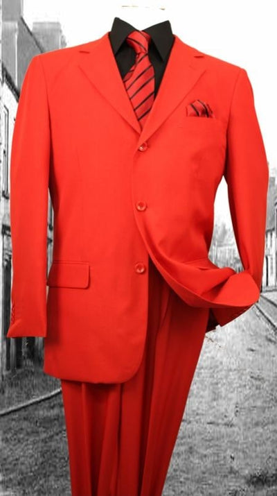 Super 120'S G-Mens Red Suit Solid Color Suit mensusa