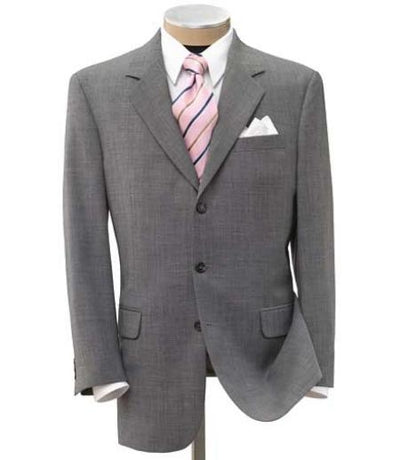 Super 150 Light Gray Men's premier quality three buttons style italian fabric Dress Suit $199 Compare at - mensusa
