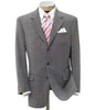 Super 150 Light Gray Men's premier quality three buttons style italian fabric Dress Suit $199 Compare at - mensusa