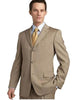 Tan - Beige/Bronze - Camel Super 140's Men's Three Buttons Style suit - mensusa