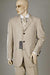 Tan - Beige Double Vent Super 120'S Men's Dress Buienss 3 Buttons Cheap Priced Business Suits Clearance Sale - mensusa