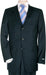 Three buttons Small Dark Navy Blue Pinstripe Super 140'S Man Suit 3 buttons Style ( Wholesale Price Available) - mensusa