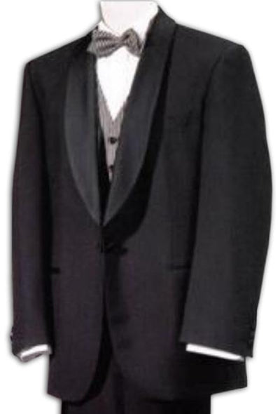 Tux Men's Tuxedo Shawl Collor Super 120's Suit + Shirt + Any Color Bow Tie - mensusa