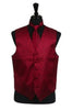 Tuxedo Vest - Wedding Vest Burgundy ~ Maroon ~ Wine Color paisley Waist coat Tie Set - Men's Neck Ties - Mens Dress Tie - Trendy Mens Ties mensusa