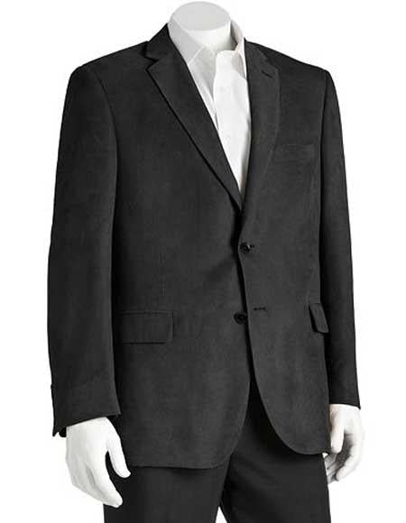 Classic Fit Suit Mens Black Regular Fit 2 Button Jacket Suit