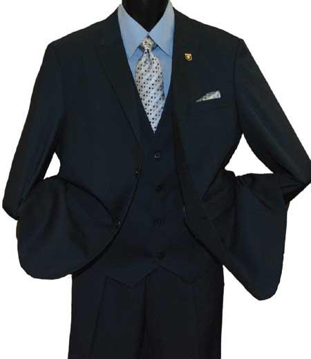 Men's One Button Polka Dot Designed Black Vested Suit main image 1