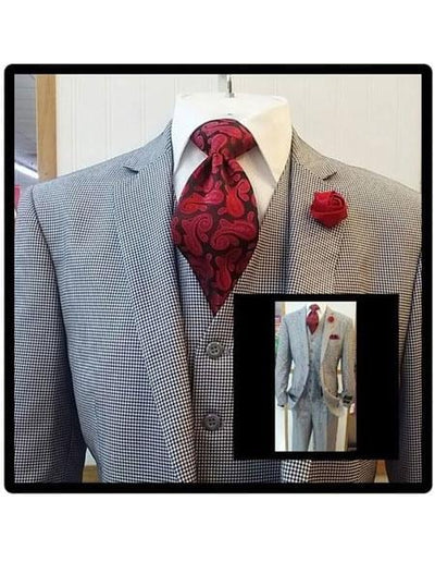 Black and White Suit Mens