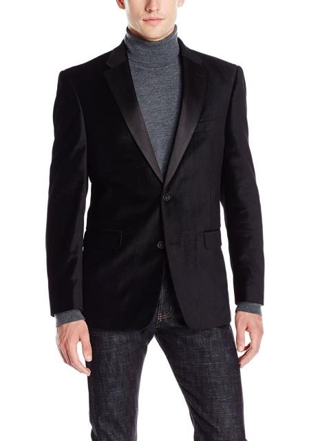 Cheap Priced Black Big And Tall Blazers Clearance Velvet ~ Men's blazer Jacket / Sport Coat